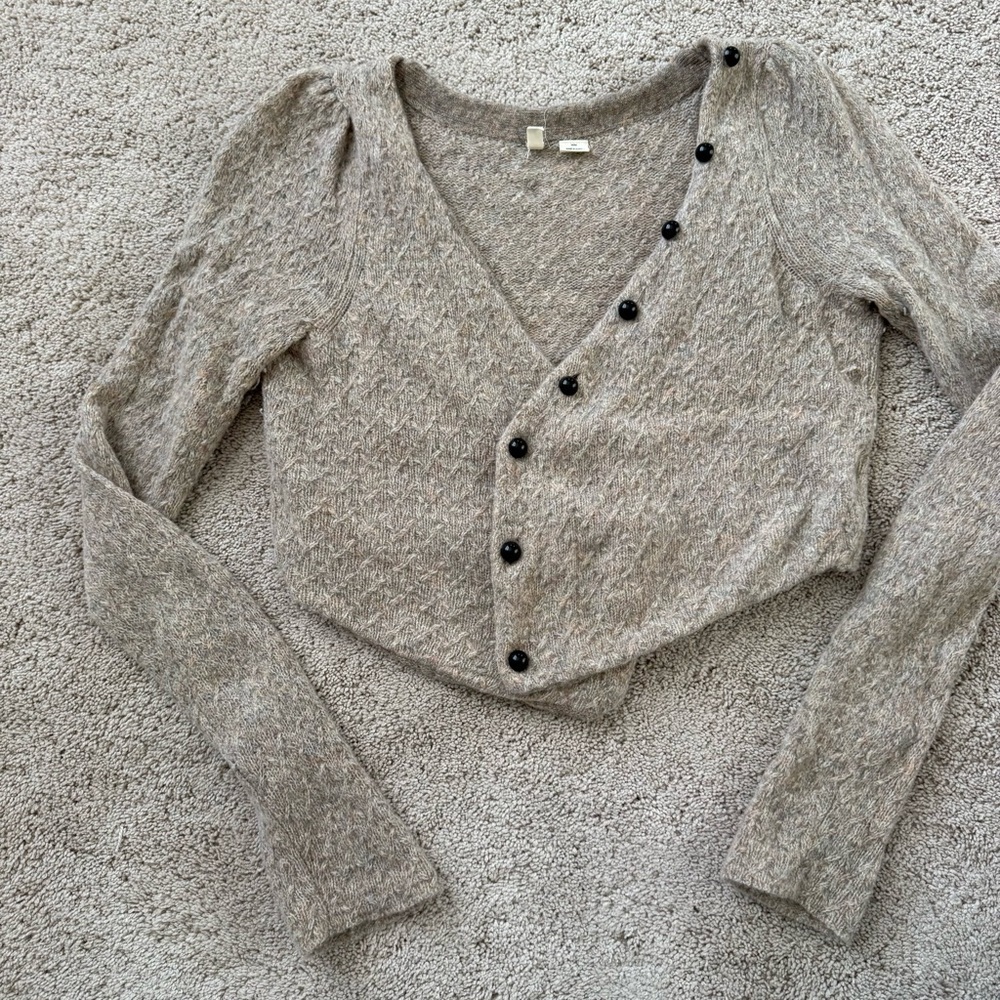 Moth Asymmetrical Button Up Cardigan M